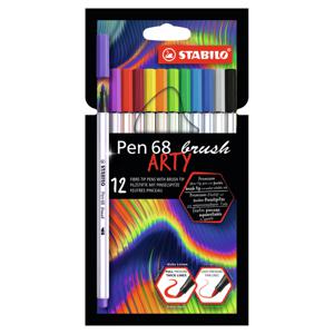 Stabilo Pen 68 Brush ARTY Viltstiften 12 stuks