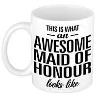 Awesome maid of honour cadeau mok / beker voor getuige 300 ml