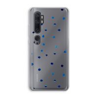 Blauwe stippen: Xiaomi Mi Note 10 Transparant Hoesje