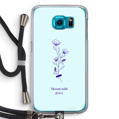 Bloom with grace: Samsung Galaxy S6 Transparant Hoesje met koord