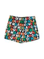 Marcelo Burlon County Of Milan Kids short de bain à logo imprimé - Noir