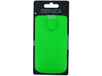 Senza Senza Leather Slide Case Neon Green Size XXL