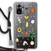Happy bento friends: Xiaomi Redmi Note 10S Transparant Hoesje met koord