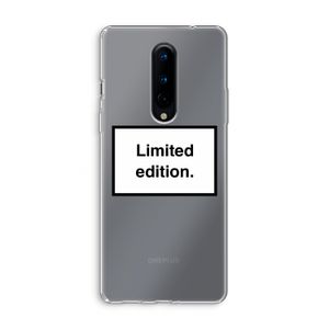 Limited edition: OnePlus 8 Transparant Hoesje