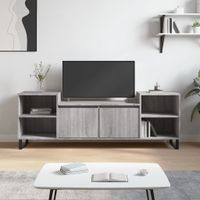 Tv-meubel 160x35x55 cm bewerkt hout grijs sonoma eikenkleurig - thumbnail
