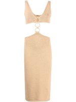 Cult Gaia robe Mert à détail d'anneau - Jaune