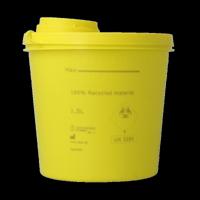 Uson Plast Naaldencontainer 1.5 liter geel gerecycled plastic 1500 Milliliter