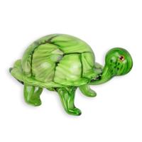 A MURANO STYLE GLASS FIGURINE OF A TURTLE