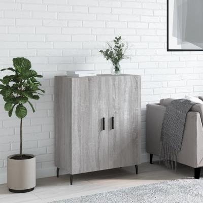 Dressoir 69,5x34x90 cm bewerkt hout grijs sonoma eikenkleurig