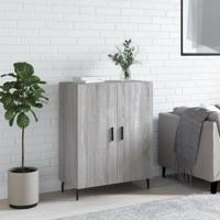 Dressoir 69,5x34x90 cm bewerkt hout grijs sonoma eikenkleurig