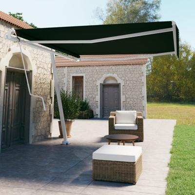 Luifel vrijstaand automatisch 400x350 cm antracietkleurig