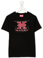 Diesel Kids t-shirt à logo imprimé - Noir