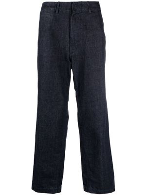 Nanamica jean droit à effet délavé - Bleu