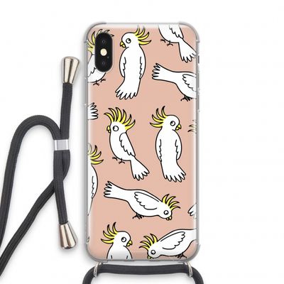 Papegaai: iPhone XS Transparant Hoesje met koord