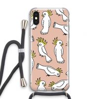 Papegaai: iPhone XS Transparant Hoesje met koord