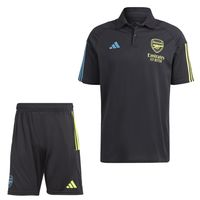 adidas Arsenal Polo Trainingsset 2023-2024 Zwart Blauw Geel - thumbnail