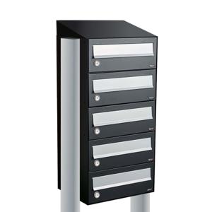 Allux Hive Set 1-Breed, 5-Hoog Met Dak Op Statief Zwart - 40030070_1x5ds