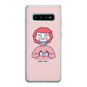 Hartje: Samsung Galaxy S10 Plus Transparant Hoesje