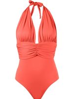 Brigitte deep v-neck swimsuit - Noir - thumbnail