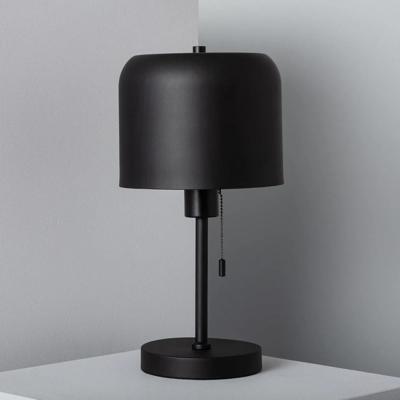Tafellamp zwart &apos;Bedouin&apos; metaal trekschakelaar E27 39cm