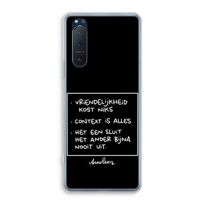 Mijn Motto's: Sony Xperia 5 II Transparant Hoesje