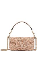 Valentino Garavani mini sac orné de sequins à détail VLOGO - Tons neutres