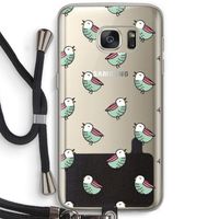 Vogeltjes: Samsung Galaxy S7 Transparant Hoesje met koord
