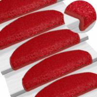 VidaXL Trapmatten 30 st 65x21x4 cm rood halfrond groot