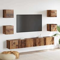 TV-kast 6 pcs Bruin 200 x 30 x 30 cm Bewerkt hout