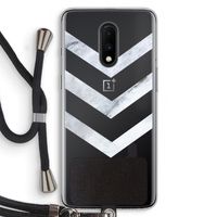 Marmeren pijlen: OnePlus 7 Transparant Hoesje met koord