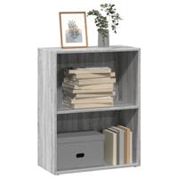 Boekenkast 60x30x77 cm bewerkt hout grijs sonoma eikenkleurig