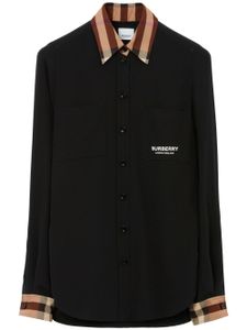 Burberry chemise à logo imprimé - Noir