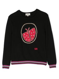 SONIA RYKIEL ENFANT pull en maille intarsia - Noir