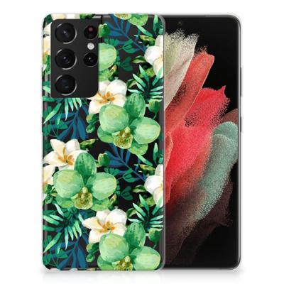 Samsung Galaxy S21 Ultra | TPU Case | Orchidee Groen