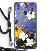 No flowers without bees: Honor Note 10 Transparant Hoesje met koord