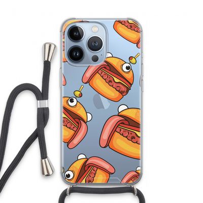 Hamburger: iPhone 13 Pro Transparant Hoesje met koord Hamburger: iPhone 13 Pro Transparant Hoesje met koord