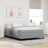 Boxspring bed Lichtgrijs en zwart 160 x 200 cm