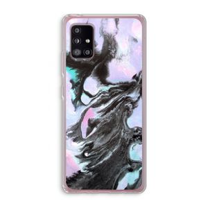 Pastel zwart: Samsung Galaxy A51 5G Transparant Hoesje