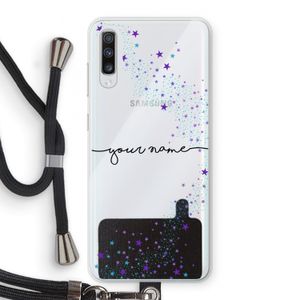 Sterren: Samsung Galaxy A70 Transparant Hoesje met koord