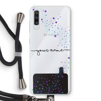 Sterren: Samsung Galaxy A70 Transparant Hoesje met koord Sterren: Samsung Galaxy A70 Transparant Hoesje met koord