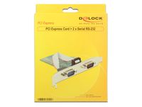 Delock 89555 2 poorten Seriële interfacekaart PCI-Express, RS232 PCIe x1 - thumbnail