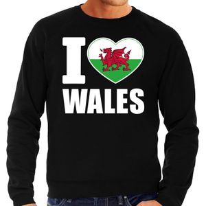 I love Wales sweater / trui zwart voor heren