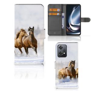 OnePlus Nord CE 2 Lite Telefoonhoesje met Pasjes Paarden