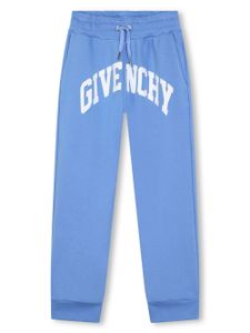 Givenchy Kids pantalon de jogging à logo imprimé - Bleu