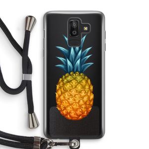 Grote ananas: Samsung Galaxy J8 (2018) Transparant Hoesje met koord
