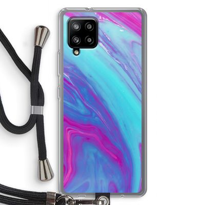Zweverige regenboog: Samsung Galaxy A42 5G Transparant Hoesje met koord