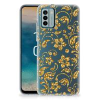 Nokia G22 | TPU Case | Gouden Bloemen - thumbnail