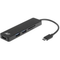 ACT USB-C Hub 3x USB-A, cardreader - thumbnail