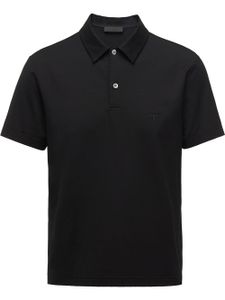 Prada polo à logo brodé - Noir