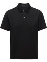 Prada polo à logo brodé - Noir